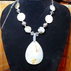 Abalone and Glass Bead Necklace